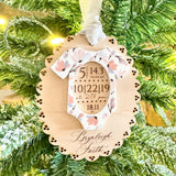 First Christmas - Baby's Stats Keepsake Ornament