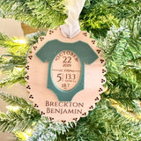 First Christmas - Baby's Stats Keepsake Ornament