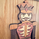 Wooden Segmented Nutcracker Soldier - WALL Art