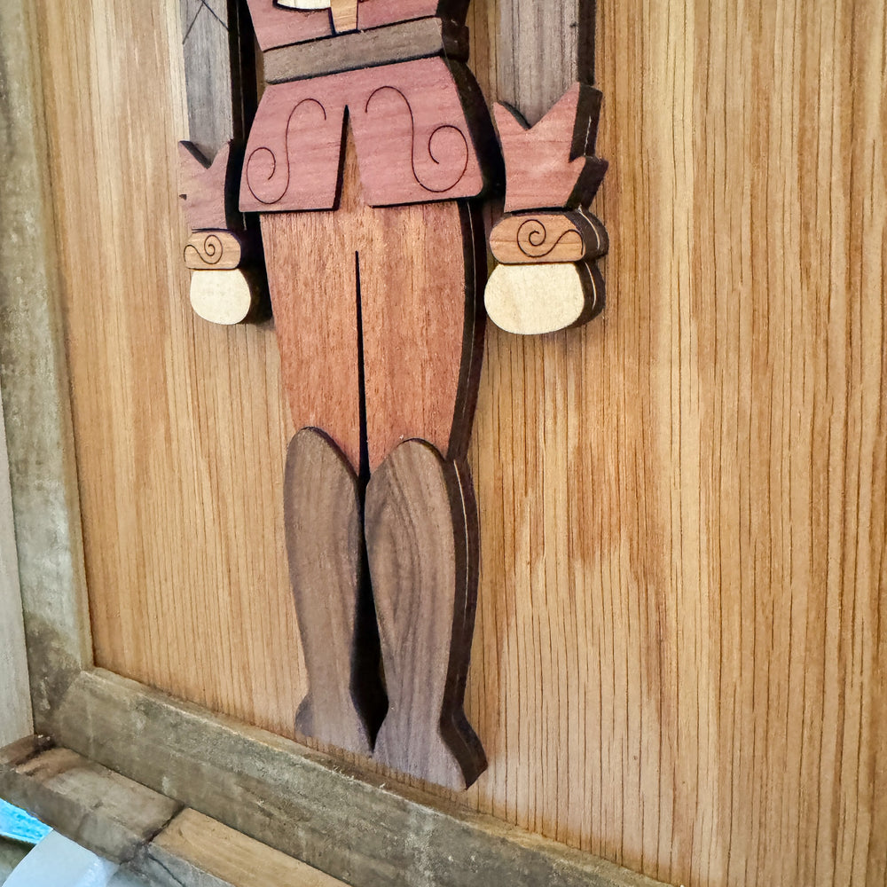 Wooden Segmented Nutcracker Soldier - WALL Art