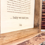 Love Story Wooden Framed Artwork