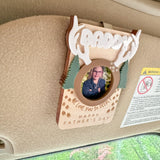 "Building Memories" Wooden Mini-Photo Frame with Magnet or Visor Clip