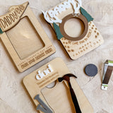 "Love you Deerly" Wooden Mini-Photo Frame with Magnet or Visor Clip