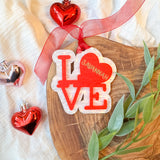 LOVE Acrylic Valentines Day Gift Tags