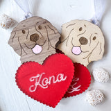 Puppy with Heart Valentines Day Gift Tags