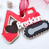 Construction Truck Valentines Day Gift Tags