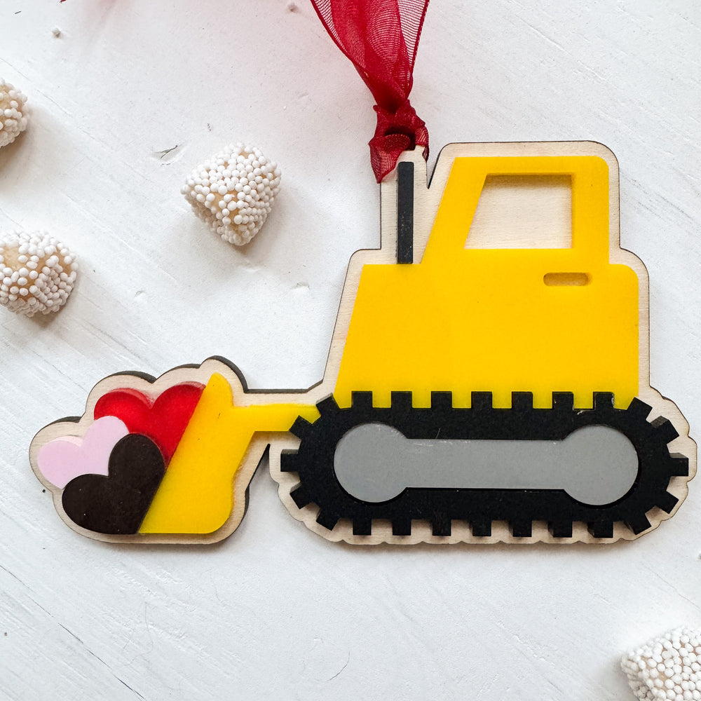 Construction Truck Valentines Day Gift Tags