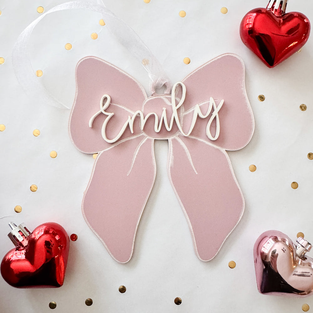 Preppy Bow Valentines Day Gift Tags