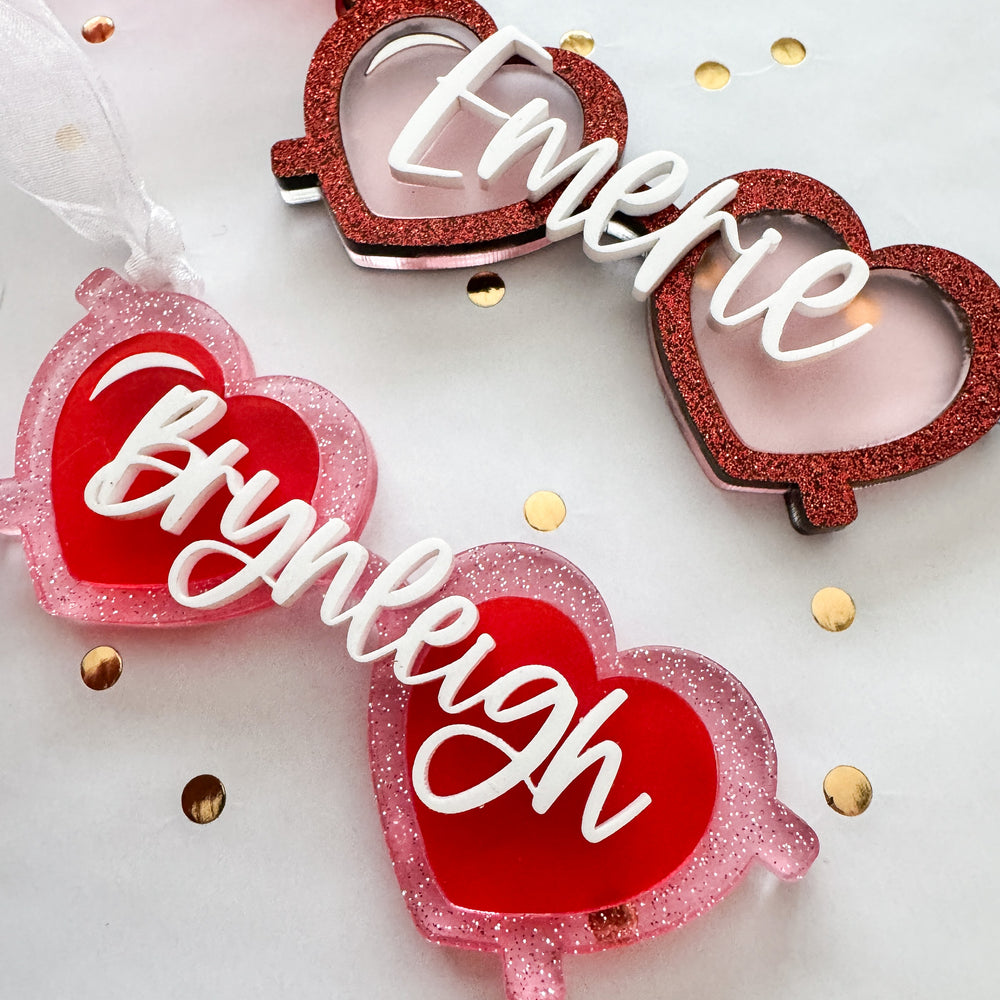 Heart Sunglasses Valentines Day Gift Tags