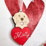 Puppy with Heart Valentines Day Gift Tags