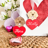 Puppy with Heart Valentines Day Gift Tags