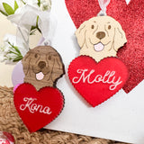 Puppy with Heart Valentines Day Gift Tags