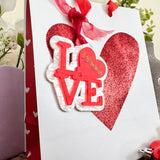 LOVE Acrylic Valentines Day Gift Tags