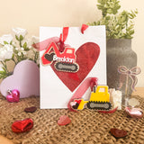 Construction Truck Valentines Day Gift Tags