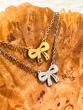 Engraved Bow Necklace