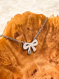 Engraved Bow Necklace