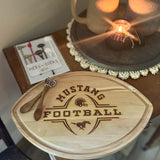 Home Team Football Cutting Board in Cherry