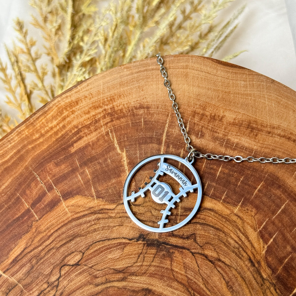 Baseball/Softball Engraved Necklace