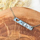 Heart Cut Out Bar Necklace