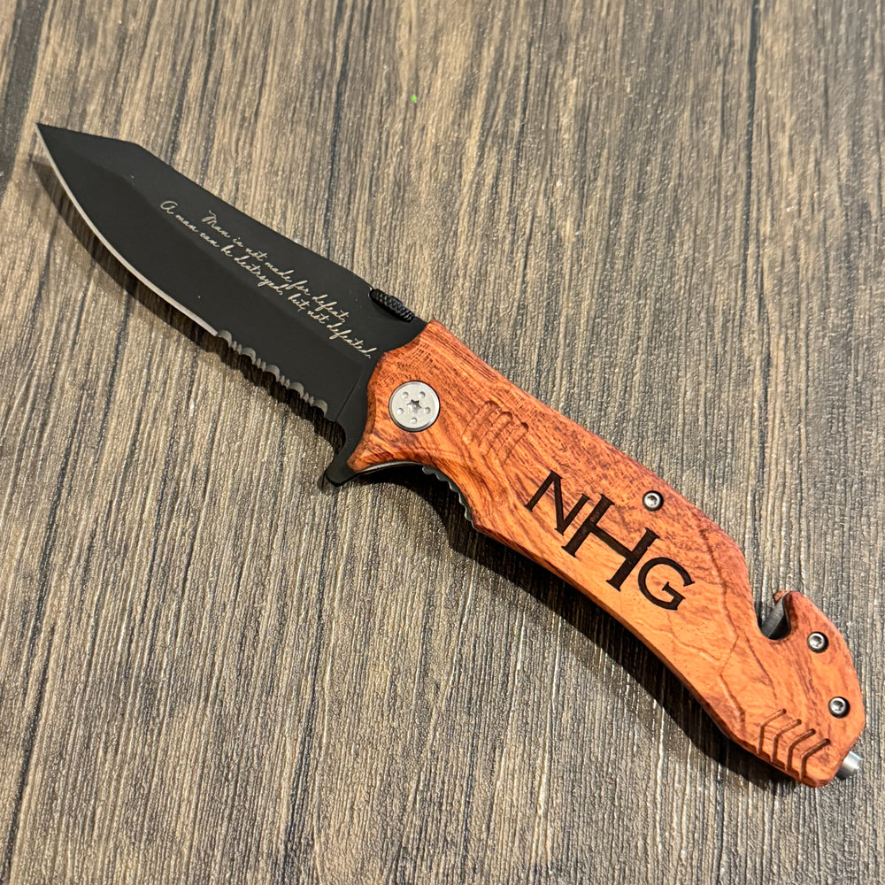 Bison River Personalized Rescue Knife