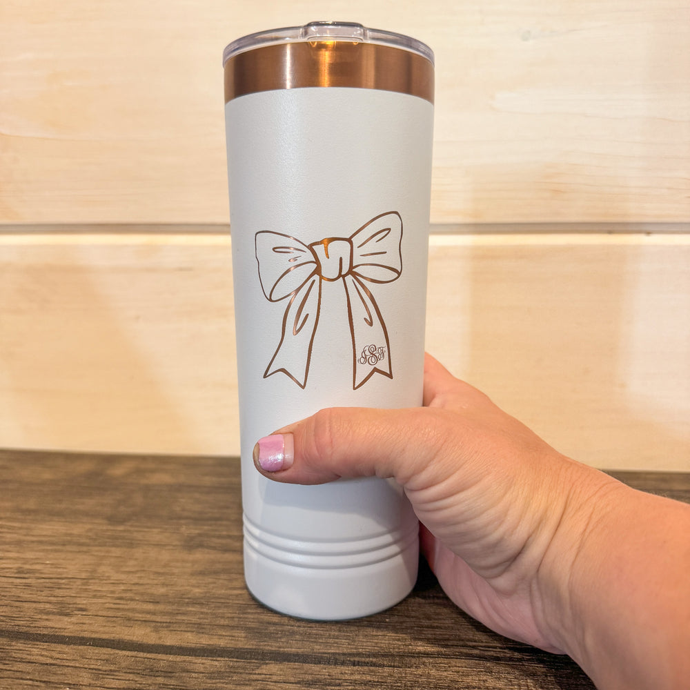 Make it Yours: 22 oz. Rose Gold ION-Plated Skinny Tumbler