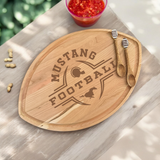 Home Team Football Cutting Board in Cherry