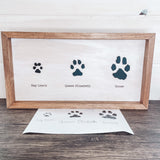 Paw Print Farmhouse Style Sign