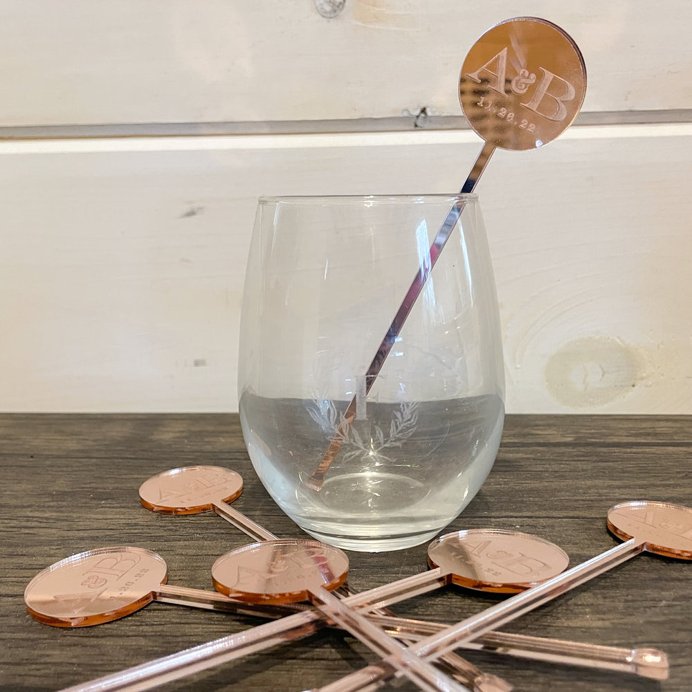 Cocktail Bar Accessories Personalized Name Drink Stirrers 