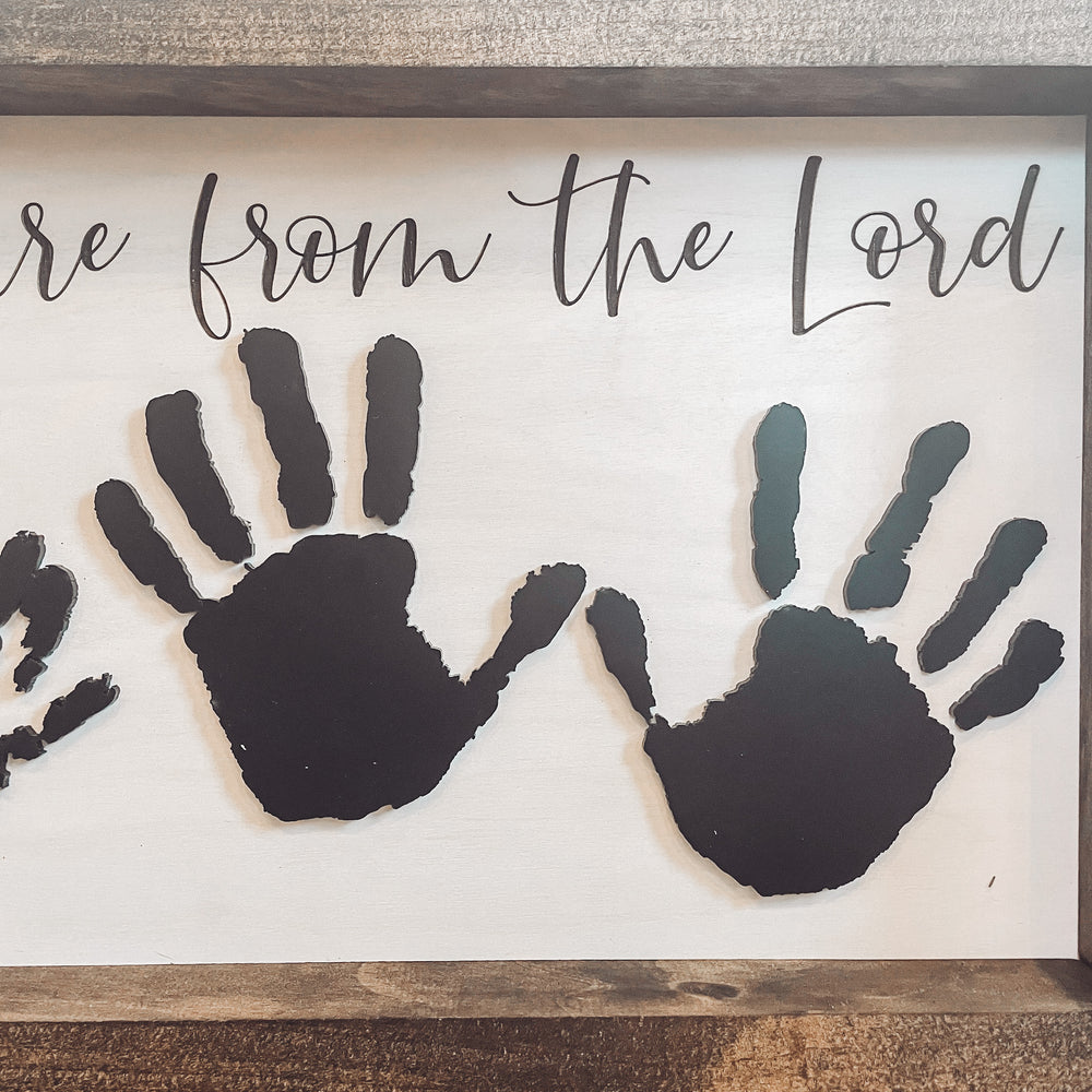 3D Handprint Farmhouse Sign