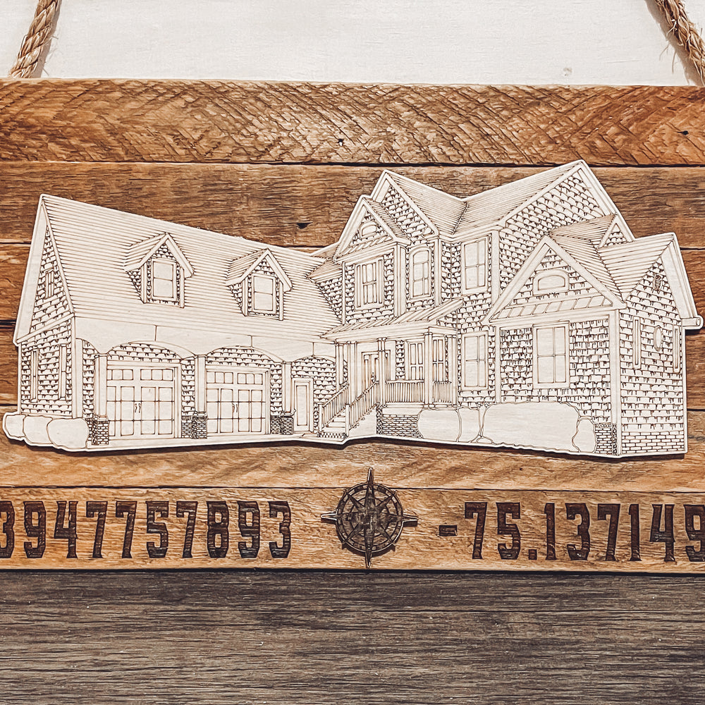 Engraved Home Drawing