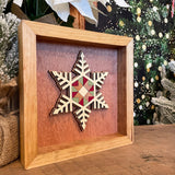 Barn Quilt Snowflake Box Frame Sign